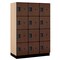 Salsbury Industries 4 Tier Designer Locker, 54"Wx76"Hx21"D, 12 Door, Mahogany 18-24361MAH - alternate 1